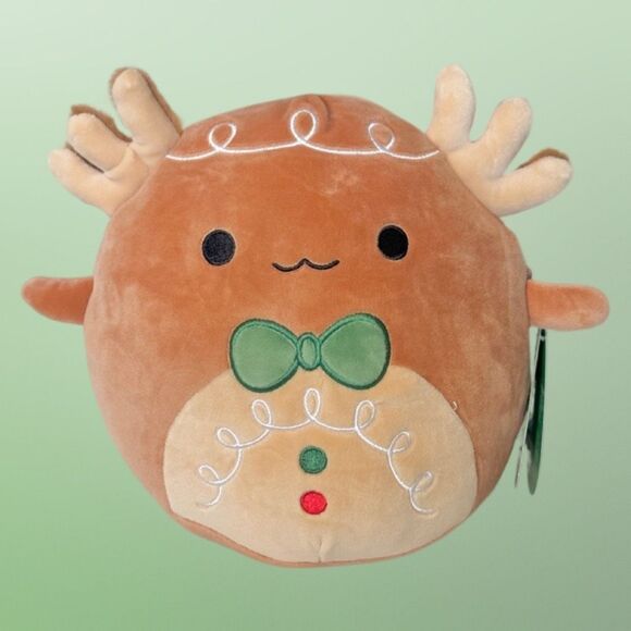 NWT 2023 Holiday Squad Gingerbread Den the Axolotl Squishmallow 8" - Picture 1 of 4